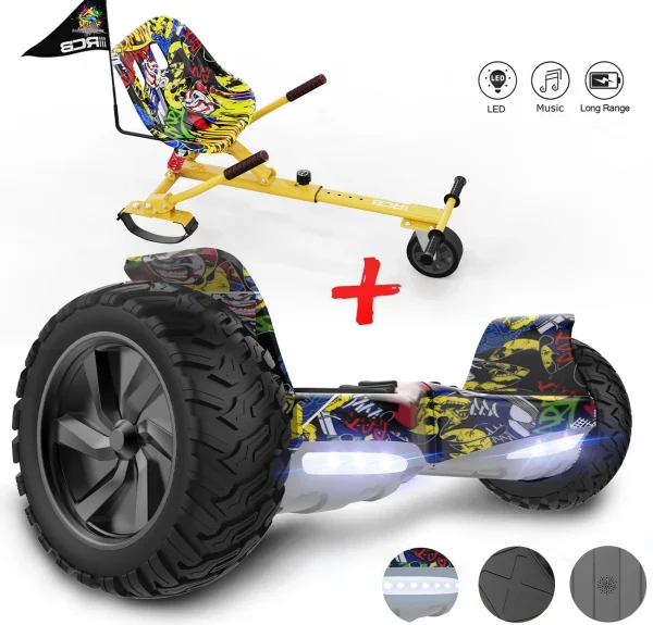 Top 10 🧨 Cool&fun Pack Hoverboard 8.5″avec Bluetooth+hoverkart 😀 1