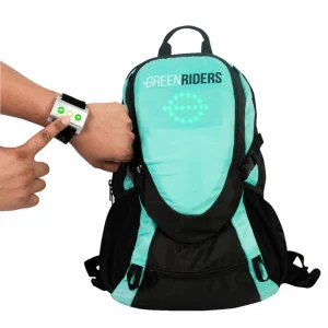 Promo 😀 SAC A DOS GREEN RIDERS CLIGNOTANT 🤩 15