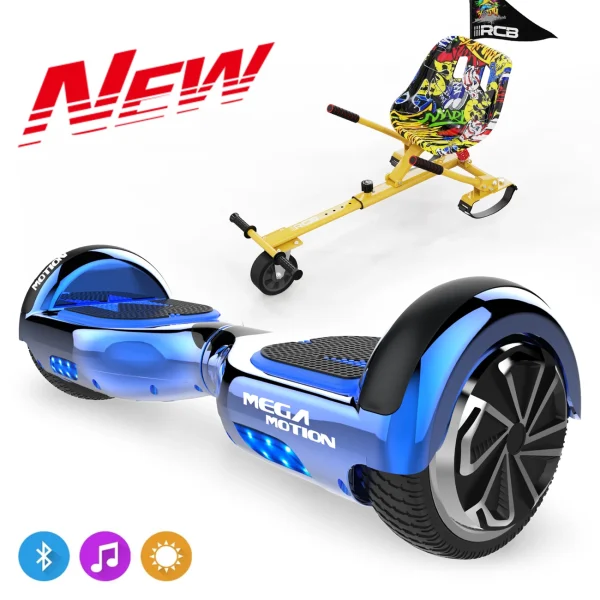 Remise 🛒 Mega Motion Pack Hoverboard 6.5″avec Bluetooth+hoverkart 🛒 1