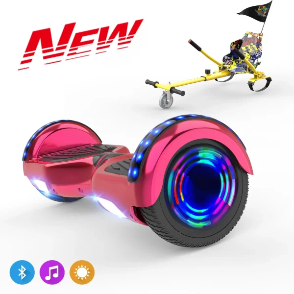 Coupon 😀 Cool&fun Microgo Hoverboard Gyropode Électrique Gokart Overboard Bluetooth 6.5″ Self-balance Board Roues Led Flash Télécommande Et Sac 👏 1