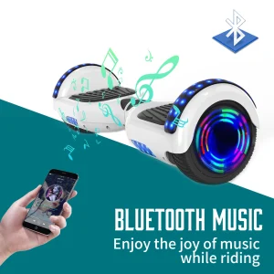 Meilleure vente 🎉 Cool&fun Microgo Hoverboard Gyropode Électrique Gokart Overboard Bluetooth 6.5″ Self-balance Board Roues Led Flash Télécommande Et Sac 🔥 9