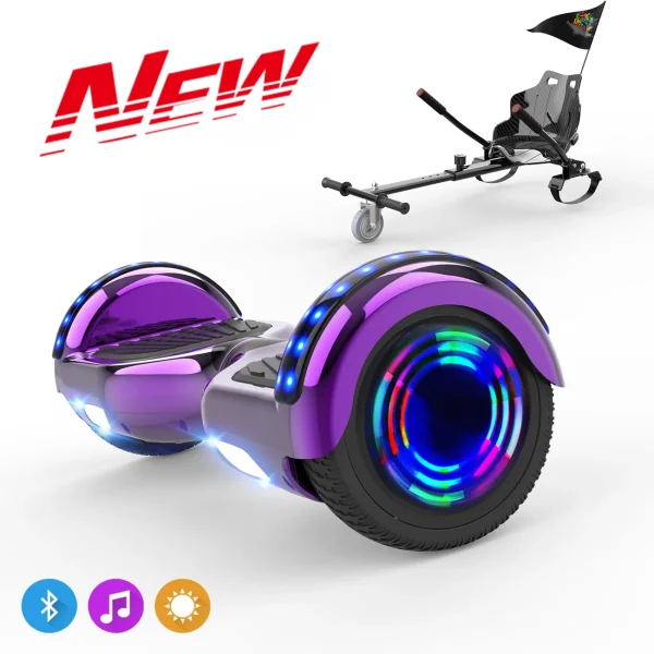 De gros 😉 Cool&fun Microgo Hoverboard Gyropode Électrique Gokart Overboard Bluetooth 6.5″ Self-balance Board Roues Led Flash Télécommande Et Sac 🎉 1