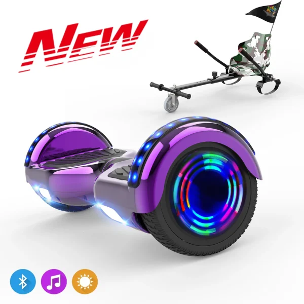 Offres 😍 Cool&fun Microgo Hoverboard Gyropode Électrique Gokart Overboard Bluetooth 6.5″ Self-balance Board Roues Led Flash Télécommande Et Sac 😉 1