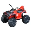 Coupon ⌛ Homcom Voiture 4×4 Quad Buggy Électrique Enfant 3 À 6 Ans Effets Lumineux Musique V. Max. 3 Km/h Batterie Rechargeable Lecteur Mp3 Multifonction Rouge 🔔 22