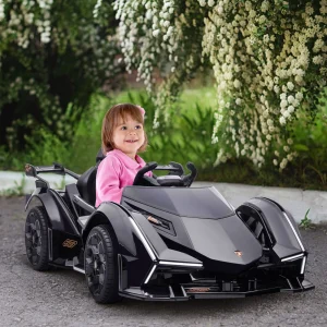 Offres ⭐ Homcom Voiture Électrique Enfants De Sport Hypercar Lambo 12 V – V. Max. 5 Km/h Effets Sonores Et Lumineux Télécommande Noir 🔔 10