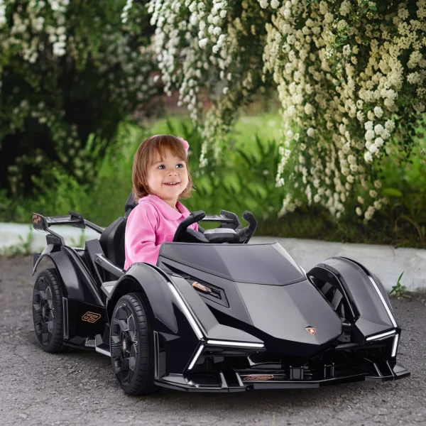 Offres ⭐ Homcom Voiture Électrique Enfants De Sport Hypercar Lambo 12 V – V. Max. 5 Km/h Effets Sonores Et Lumineux Télécommande Noir 🔔 3