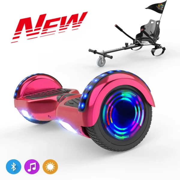 Offres ⭐ Cool&fun Microgo Hoverboard Gyropode Électrique Gokart Overboard Bluetooth 6.5″ Self-balance Board Roues Led Flash Télécommande Et Sac 💯 1